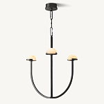 Люстрас 3-мя мраморными плафонами в форме купола Light Warm Light варинант исполнения - 3 | Loft Concept в Саратове