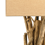 Настольная лампа с каркасом в виде веток деревьев и тканевым абажуром Natural Driftwood варинант исполнения - 1 | Loft Concept в Саратове
