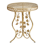 Столик приставной золотистый с орнаментом на столешнице Tanzania варинант исполнения - 1 | Loft Concept в Саратове