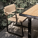 Дизайнерский стул с каркасом из металла с плетеными сиденьем и спинкой GREEN POINT Chair варинант исполнения - 11 | Loft Concept в Саратове