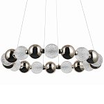 Светодиодная кольцевая люстра Crystal Globule Chrome Chandelier Gold варинант исполнения - 1 | Loft Concept в Саратове