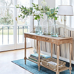 Деревянная консоль из массива дерева с двумя ящиками Oak Margery Provence Console Table варинант исполнения - 3 | Loft Concept в Саратове