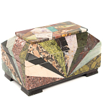 Шкатулка из натурального камня змеевик Stone Casket варинант исполнения - 2 | Loft Concept в Саратове