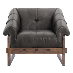 Кресло Duncan винтажная черная кожа варинант исполнения - 1 | Loft Concept в Саратове