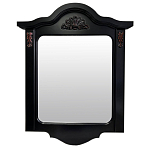Зеркало черное настенное прямоугольное в стиле прованс Black Provence варинант исполнения - 1 | Loft Concept в Саратове