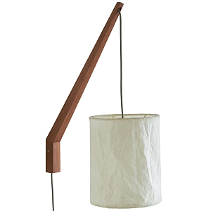 Настенный светильник из дерева и льна Ivory Linen Wall Lamp