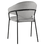 Серый стул с обивкой из искусственной замши Alexis варинант исполнения - 5 | Loft Concept в Саратове