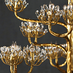 Люстра золотая в виде растения Golden Flower Glade варинант исполнения - 5 | Loft Concept в Саратове