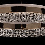 Люстра в виде кольца золотого цвета с прозрачными вставками Radiant Rail варинант исполнения - 8 | Loft Concept в Саратове