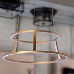 Люстра золотого цвета с 2-мя светодиодными кольцами Eurofase варинант исполнения - 7 | Loft Concept в Саратове
