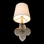 Бра с белым текстильным абажуром и фигурным основанием с зеркальной вставкой Vitorino варинант исполнения - 23 | Loft Concept в Саратове