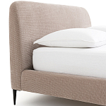 Кровать с обивкой велюр Hazel Velour Beige Bed варинант исполнения - 5 | Loft Concept в Саратове