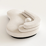 Диван Saint-Trope молочного цвета с обивкой букле  варинант исполнения - 1 | Loft Concept в Саратове