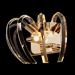 Бра золотого цвета с изогнутыми хрустальными элементами Radiant Ribbons варинант исполнения - 3 | Loft Concept в Саратове