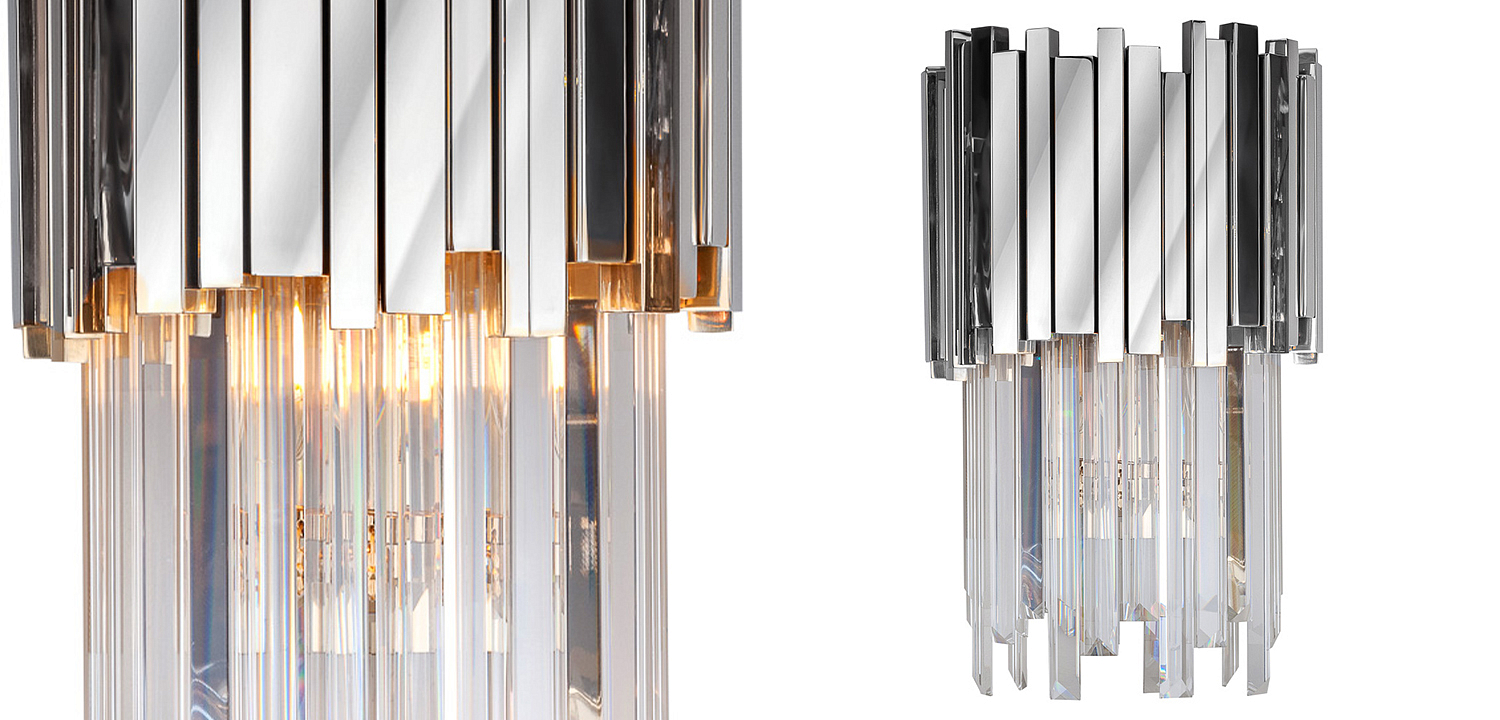Бра Luxxu Modern Cascade Wall Lamp Silver 40 Бра Luxxu Modern Cascade Wall Lamp Silver 40 - Loft-Concept в Саратове