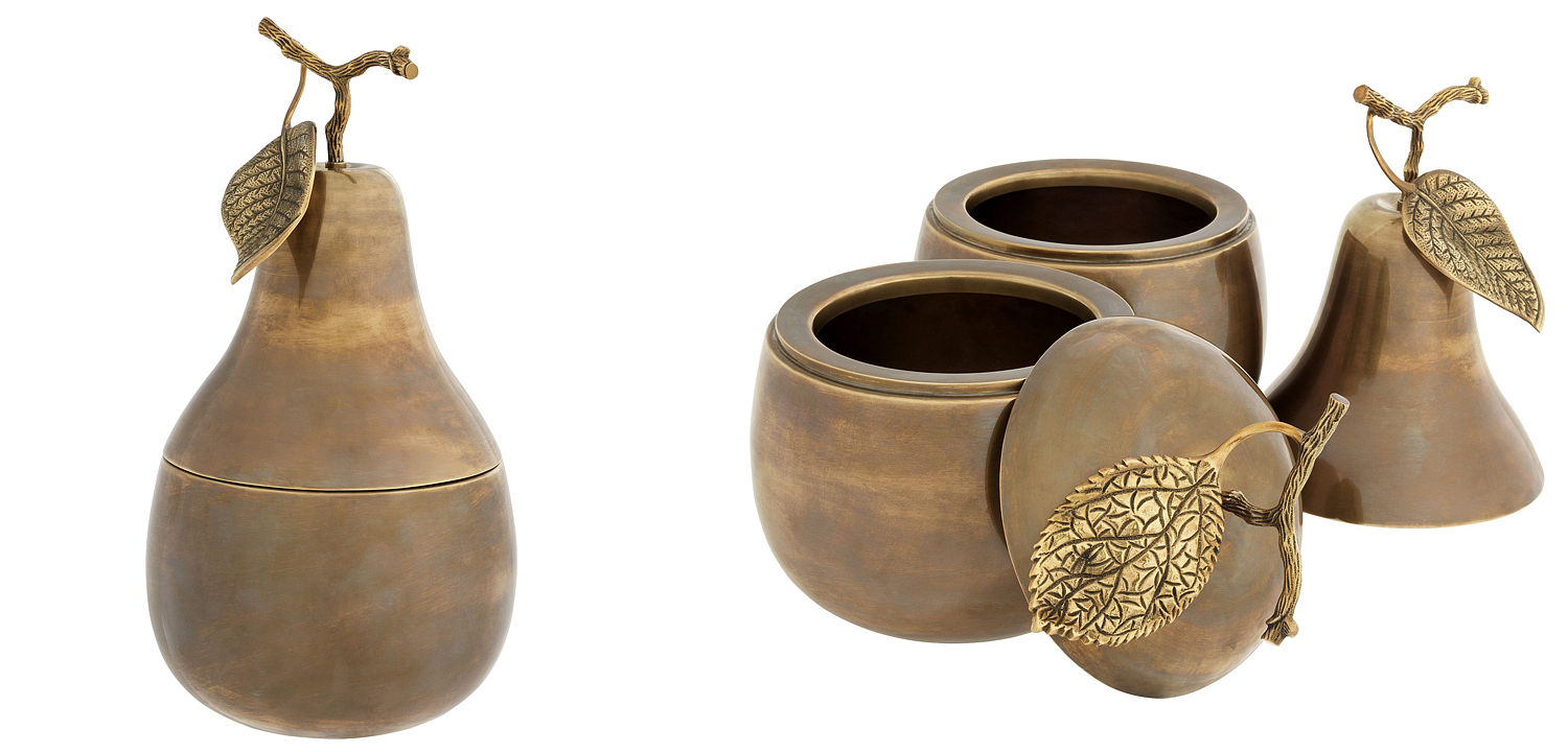Комплект шкатулок Eichholtz Box Apple & Pear set of 2 brass Комплект шкатулок Eichholtz Box Apple & Pear set of 2 brass - Loft-Concept в Саратове