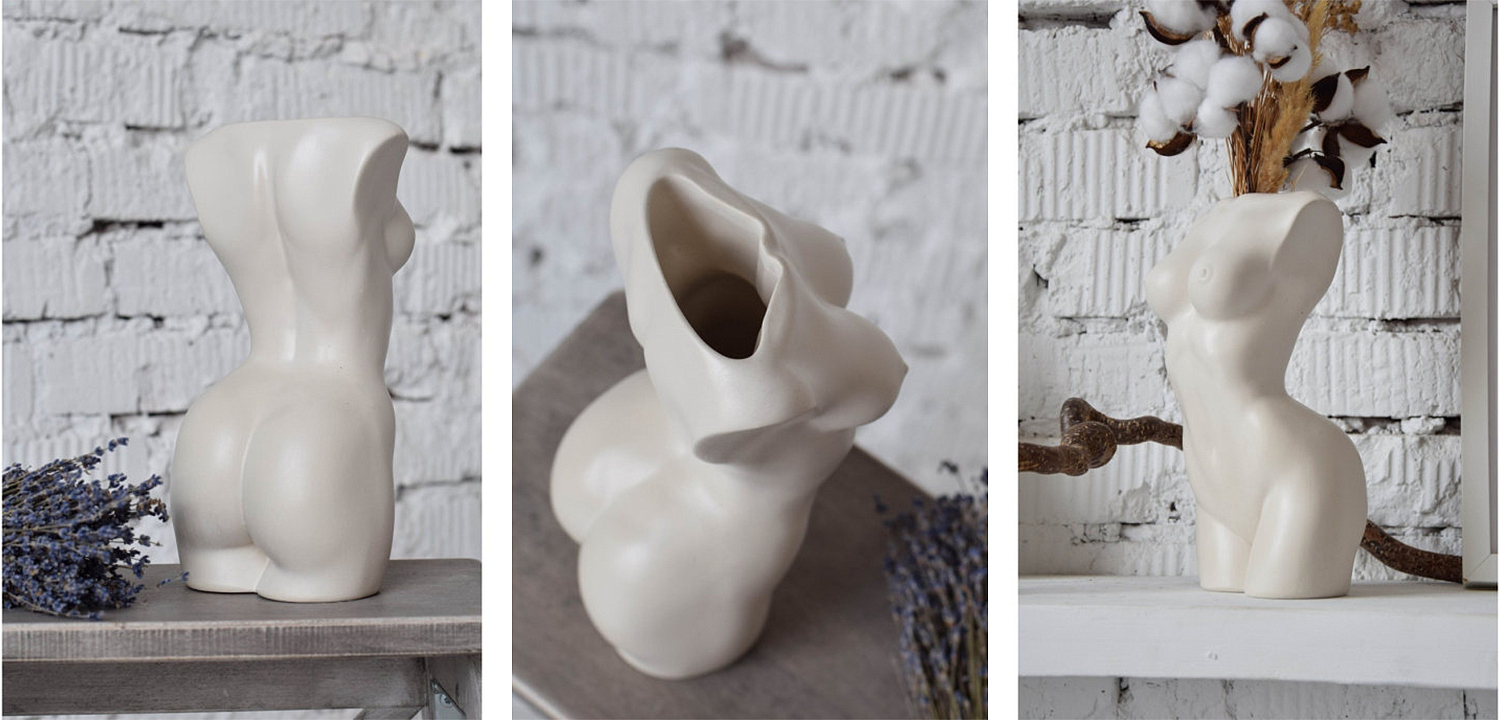 Ваза Vase Female Torso white Ваза Vase Female Torso white - Loft-Concept в Саратове