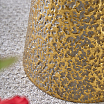 Журнальный столик с конусообразной основой и текстурной поверхностью золотого цвет Ethnic Metal варинант исполнения - 4 | Loft Concept в Саратове