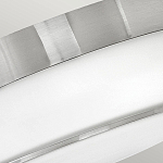 Потолочный светильник для ванных комнат цвета никель с плафоном из опалового стекла и декоративными держателями Hinkley варинант исполнения - 3 | Loft Concept в Саратове