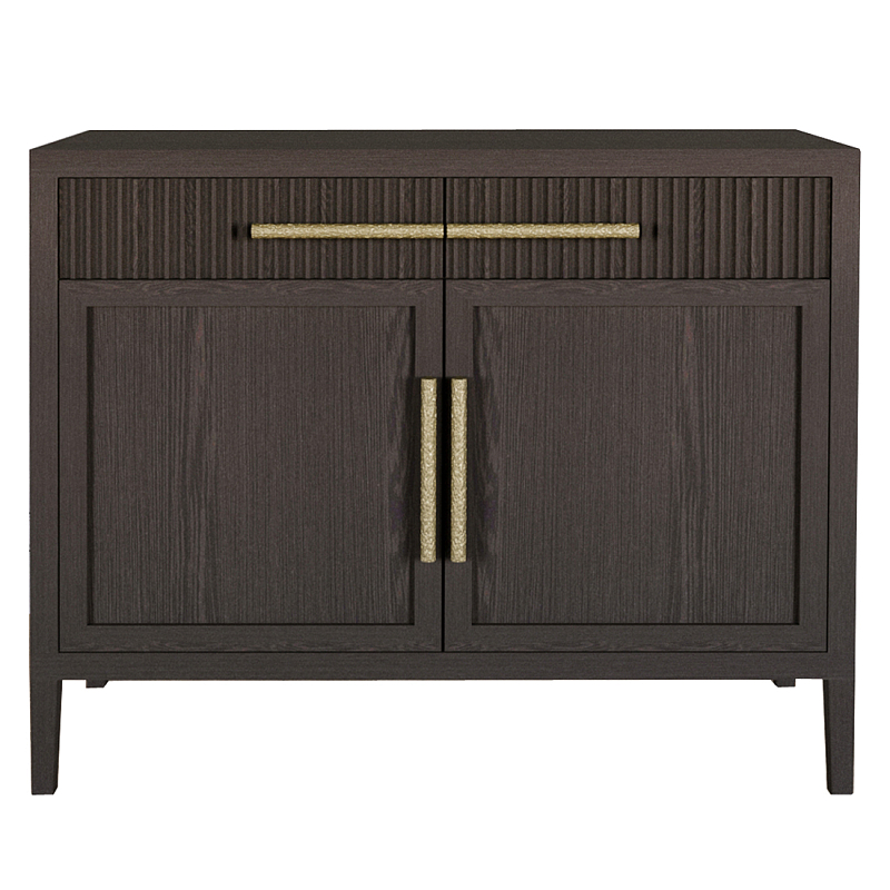 Буфет Primo с двумя ящиками и двумя фасадами шпон орех Темный дуб Золотой в Саратове | Loft Concept 