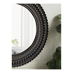 Зеркало круглое с текстурированным дизайном рамы Helios варинант исполнения - 6 | Loft Concept в Саратове