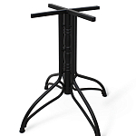 Стол обеденный с круглой столешницей из керамики на четырех черных ножках Sand Ceramics варинант исполнения - 5 | Loft Concept в Саратове