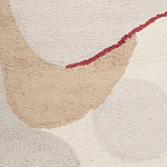 Ковер из хлопка с абстрактным принтом бежевого цвета Elysian Flow Blush варинант исполнения - 4 | Loft Concept в Саратове