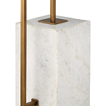 Торшер с прямоугольным абажуром на белом мраморном основании Asymmetry on Marble варинант исполнения - 2 | Loft Concept в Саратове