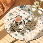 Дизайнерский журнальный стол с круглой столешницей на изогнутых стальных ножках Obafaby варинант исполнения - 3 | Loft Concept в Саратове