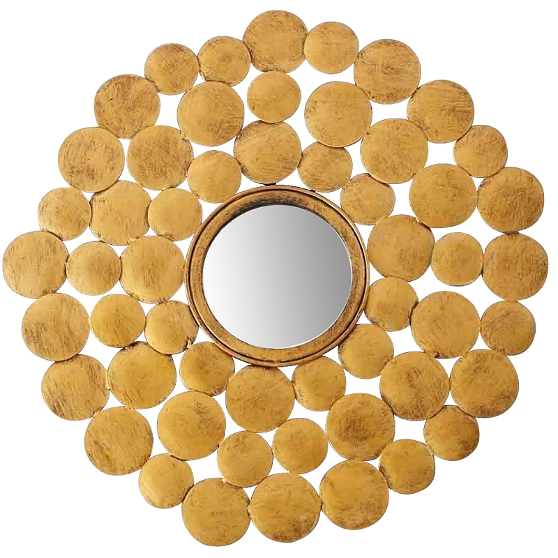 Настенное зеркало Ernest Metal Brass Mirror Латунь в Саратове | Loft Concept 