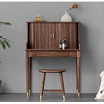 Туалетный стол деревянный с ящиком и зеркалом Moon Walnut Furniture варинант исполнения - 2 | Loft Concept в Саратове