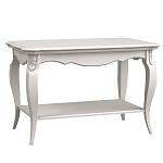 Стол журнальный белый из массива бука с полкой в стиле прованс White Provence варинант исполнения - 1 | Loft Concept в Саратове