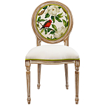 Стул бежевый из натурального бука с изображением птица в саду Blooming Birds варинант исполнения - 1 | Loft Concept в Саратове