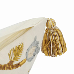 Чехол на подушку с кисточками и вышивкой птиц Ethnic mix Birds Square варинант исполнения - 3 | Loft Concept в Саратове