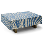 Кофейный стол Kenya Coffee Table Bone Inlay ZEBRA blue варинант исполнения - 4 | Loft Concept в Саратове
