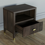 Прикроватная тумбочка с полкой Elsa Dreams Walnut  варинант исполнения - 2 | Loft Concept в Саратове