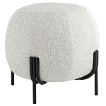 Пуф в ткани букле молочного цвета Pikelet варинант исполнения - 1 | Loft Concept в Саратове