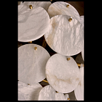 Люстра трехъярусная с подвесками из округлых элементов Cryptocrystalline Stone варинант исполнения - 3 | Loft Concept в Саратове