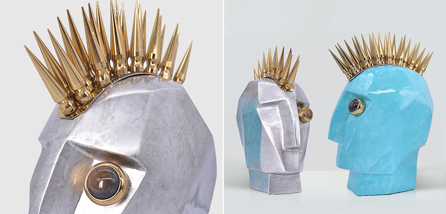 Аксессуар Kelly Wearstler Head Trip Sculpture Silver Аксессуар Kelly Wearstler Head Trip Sculpture Silver - Loft-Concept в Саратове