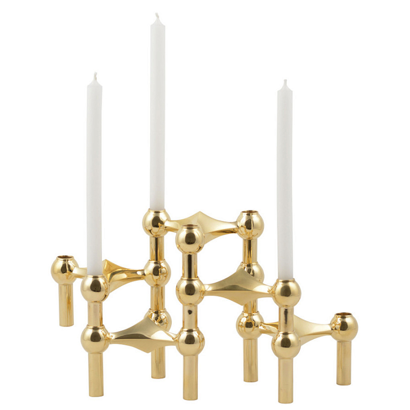 Подсвечник STOFF NAGEL CANDLE HOLDER Глянцевое золото Черный Хром Подсвечник STOFF NAGEL CANDLE HOLDER Глянцевое золото Черный Хром в Саратове | Loft Concept