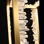 Настольная лампа прямоугольная с декоративными элементами в виде кристаллов Smooth Shine варинант исполнения - 3 | Loft Concept в Саратове