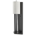 Бра на прозрачном штативе с тканевым абажуром в форме цилиндра Conciseness варинант исполнения - 3 | Loft Concept в Саратове