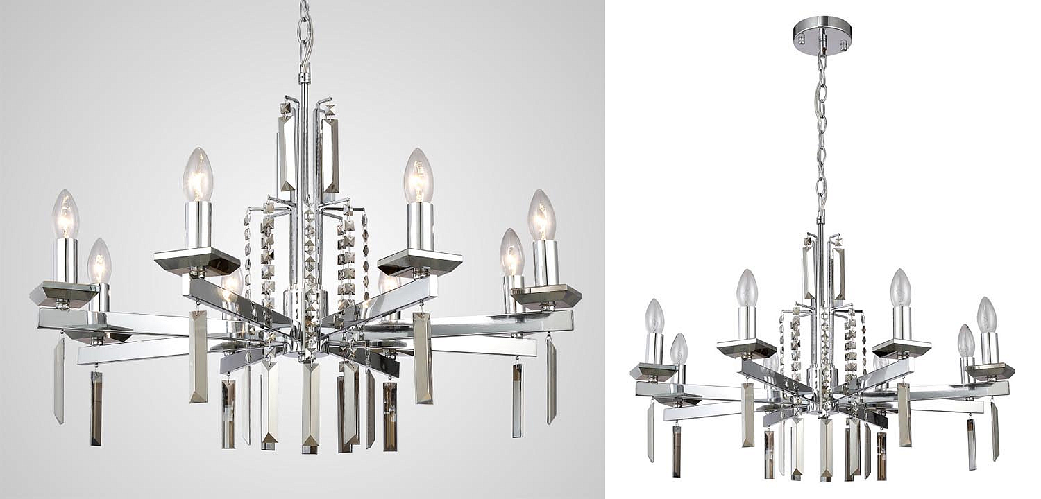 Люстра Vivien Crystal Chrome Chandelier 8 Люстра Vivien Crystal Chrome Chandelier 8 - Loft-Concept в Саратове