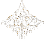 Люстра с тонким металлическим каркасом цвета хром Quasar варинант исполнения - 2 | Loft Concept в Саратове