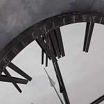 Часы настенные зеркальные с чёрным металлическим циферблатом Mirror Tower Clock варинант исполнения - 2 | Loft Concept в Саратове