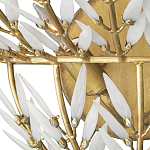 Бра золотого цвета с белыми стеклянными лепестками Hanging Flowers варинант исполнения - 1 | Loft Concept в Саратове
