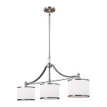 Люстра линейная с 3-мя белыми цилиндрическими плафонами Feiss варинант исполнения - 2 | Loft Concept в Саратове