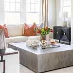 Тумба черная из дерева двухдверная Geometric Double Door Nightstand варинант исполнения - 6 | Loft Concept в Саратове