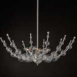 Люстра  с круглыми прозрачными шарами на серебряном каркасе Silver Stalk варинант исполнения - 4 | Loft Concept в Саратове