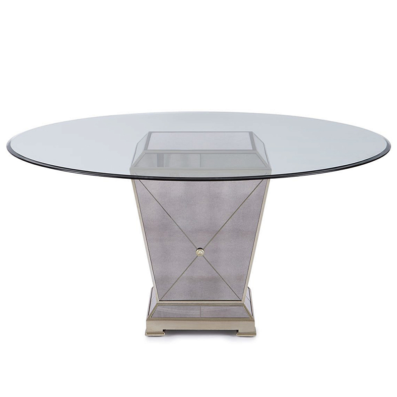 Стол обеденный круглый на зеркальном основании Spectacular Table Шампань Прозрачный Стол обеденный круглый на зеркальном основании Spectacular Table Шампань Прозрачный в Саратове | Loft Concept